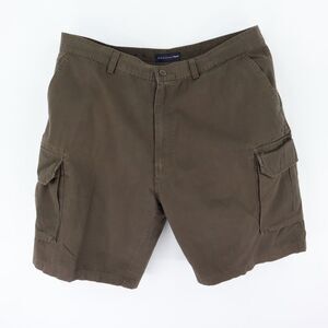 Siegfried & Company Cargo Shorts Mens Sz 40 Brown Dark Wash 100% Cotton‎ Pockets